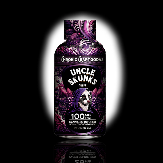 100 Mg D9 | Grape | Uncle Skunks | 2oz | Chronic Craft Shots