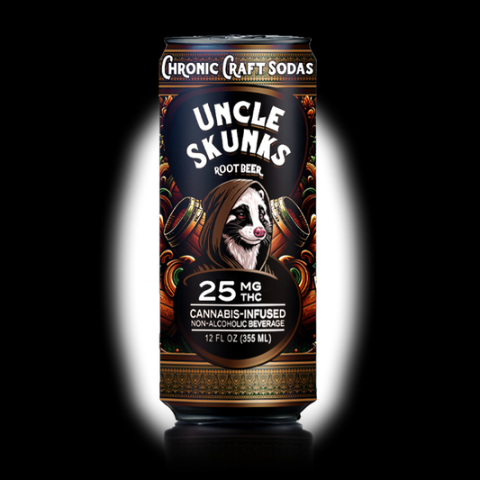 25 Mg D9 | Root Beer | Uncle Skunks | 12oz | Chronic Craft Soda