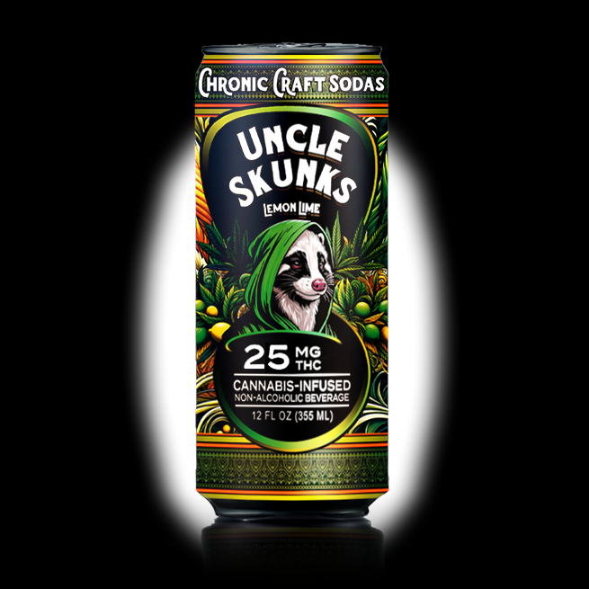 25 Mg D9 | Lemon Lime | Uncle Skunks | 12oz | Chronic Craft Soda
