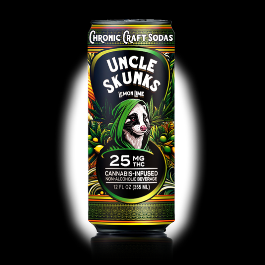 25 Mg D9 | Lemon Lime | Uncle Skunks | 12oz | Chronic Craft Soda