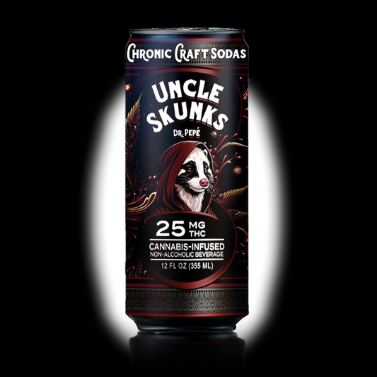25 Mg D9 | Dr. Pepé | Uncle Skunks | 12oz | Chronic Craft Soda