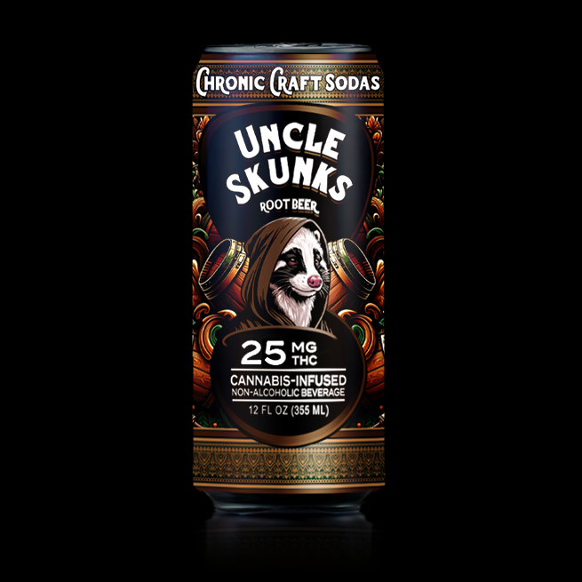 25 Mg D9 | Root Beer | Uncle Skunks | 12oz | Chronic Craft Soda