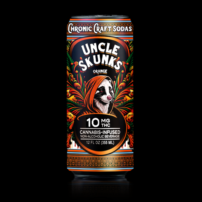 10 Mg D9 | Orange | Uncle Skunks | 12oz | Chronic Craft Soda