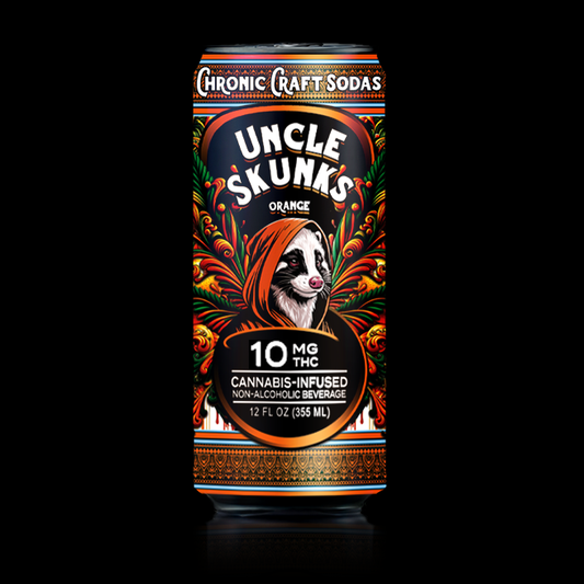 10 Mg D9 | Orange | Uncle Skunks | 12oz | Chronic Craft Soda