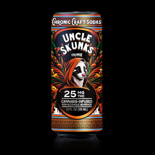 25 Mg D9 | Orange | Uncle Skunks | 12oz | Chronic Craft Soda