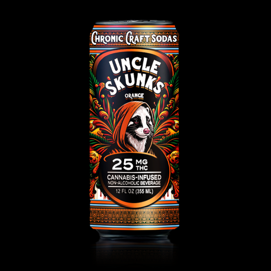 25 Mg D9 | Orange | Uncle Skunks | 12oz | Chronic Craft Soda