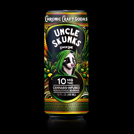 10 Mg D9 | Lemon Lime | Uncle Skunks | 12oz | Chronic Craft Soda