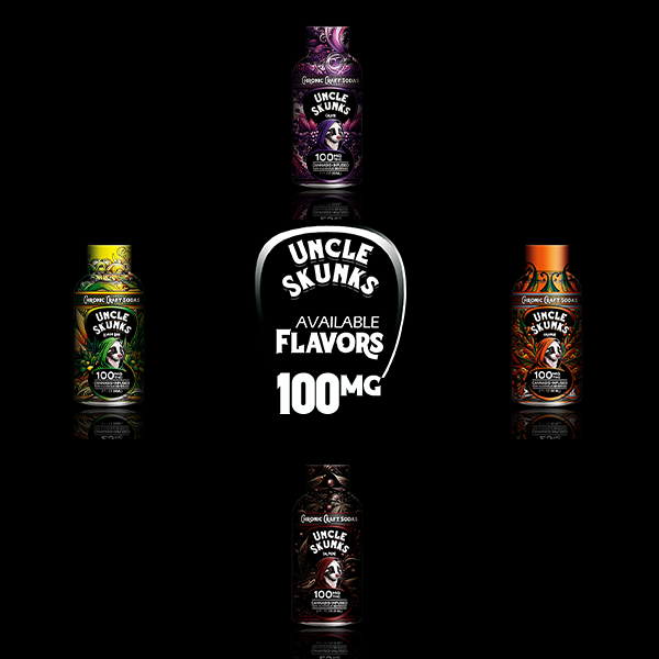 100 Mg D9 |  All 4 Flavor Pack | Uncle Skunks |  2oz | Chronic Craft Shots