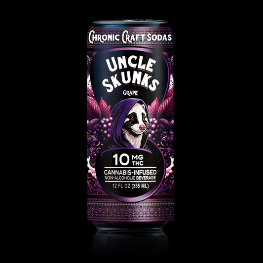 10 Mg D9 | Grape | Uncle Skunks | 12oz | Chronic Craft Soda