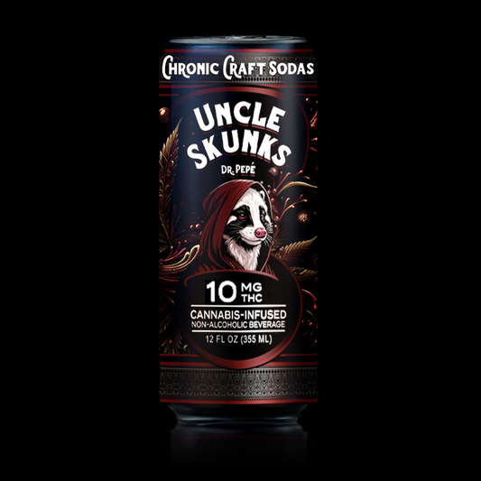 10 Mg D9 | Dr. Pepé | Uncle Skunks | 12oz | Chronic Craft Soda