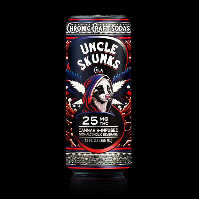 25 Mg D9 | Cola | Uncle Skunks | 12oz | Chronic Craft Soda
