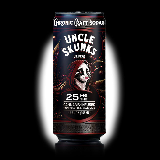 25 Mg D9 | Dr. Pepé | Uncle Skunks | 12oz | Chronic Craft Soda