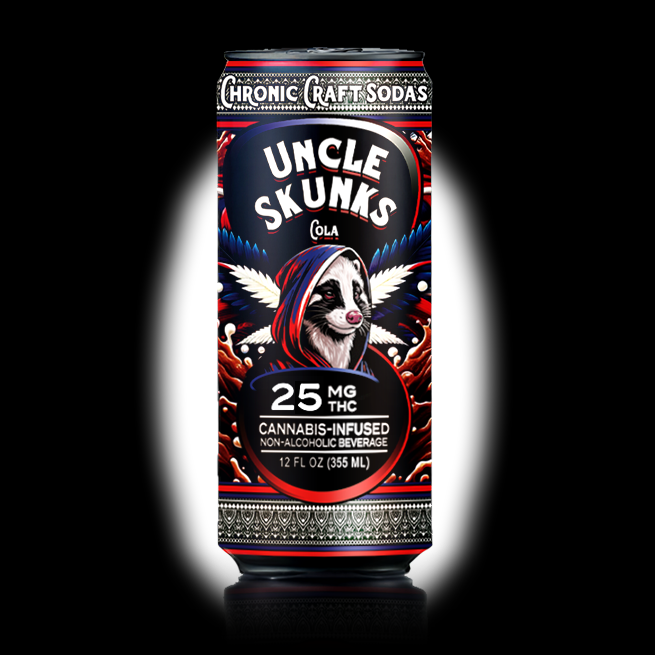 25 Mg D9 | Cola | Uncle Skunks | 12oz | Chronic Craft Soda