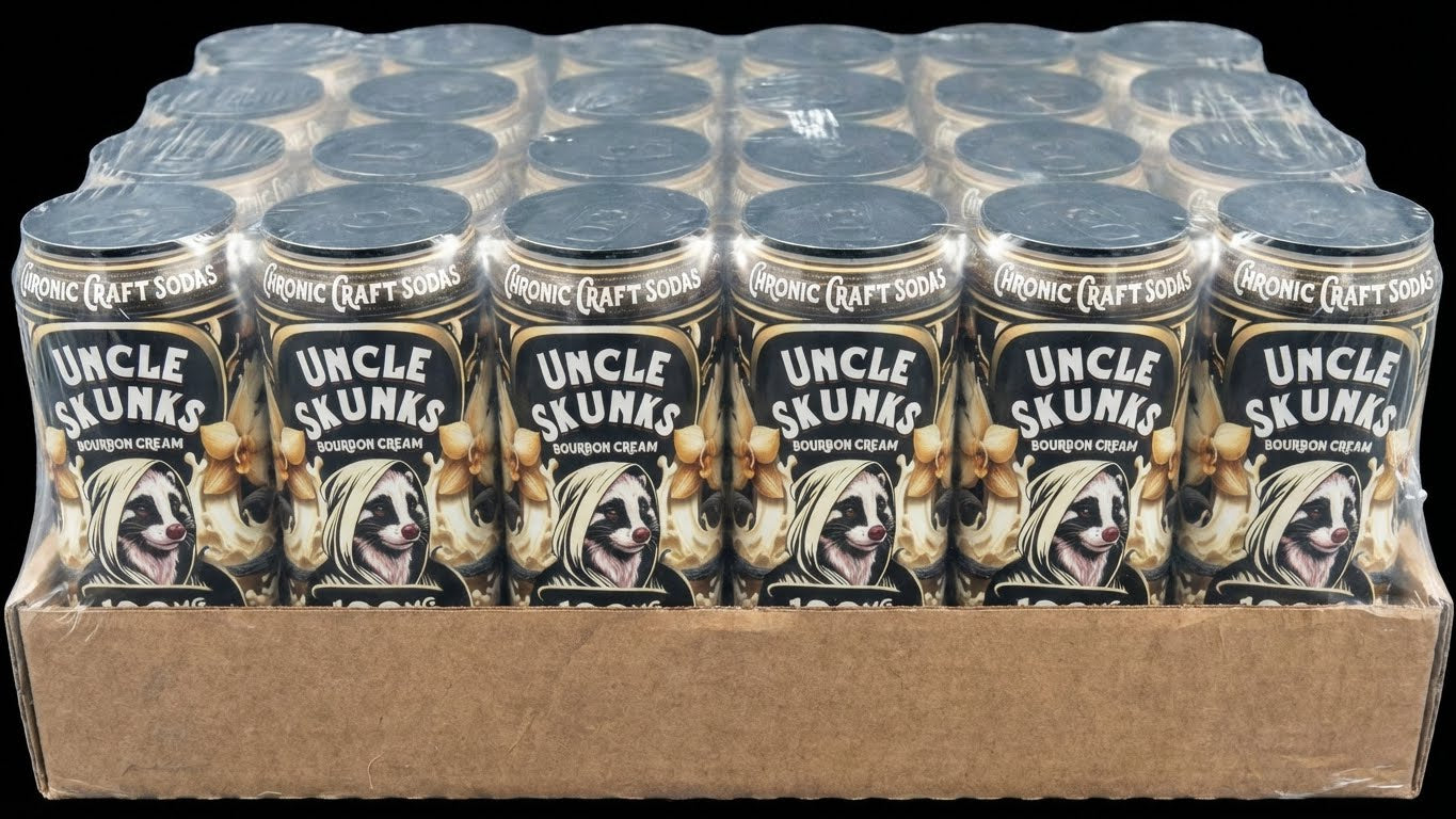 100 Mg D9 | Bourbon Cream | Uncle Skunks | 12oz | Chronic Craft Soda