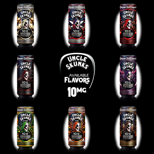 10 Mg D9 | All 8 Flavor Pack | Uncle Skunks |  12oz | Chronic Craft Sodas