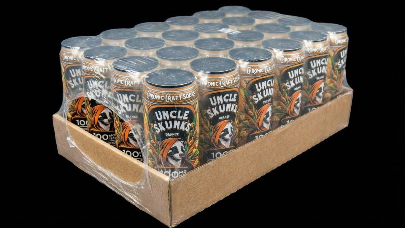 100 Mg D9 | Orange | Uncle Skunks | 12oz | Chronic Craft Soda