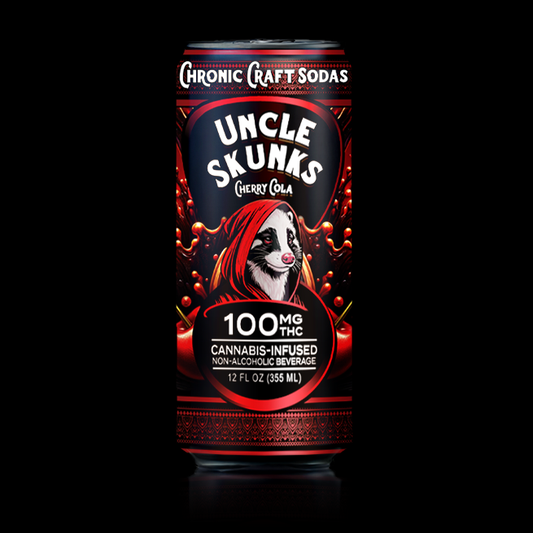 100mg | Cherry Cola | Uncle Skunks | 12oz | Chronic Craft Soda