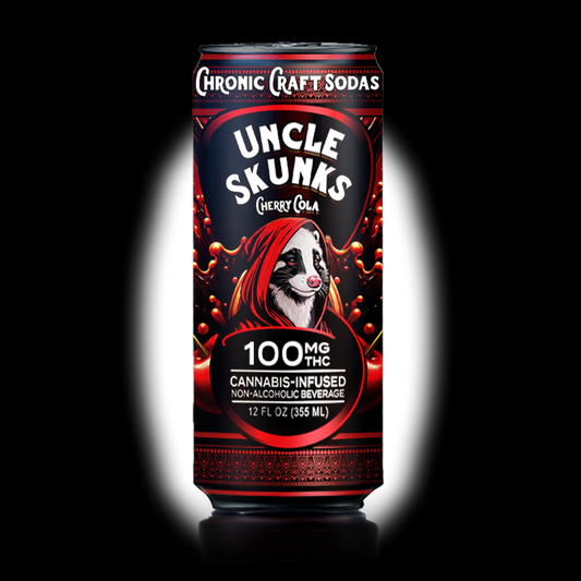 100mg | Cherry Cola | Uncle Skunks | 12oz | Chronic Craft Soda