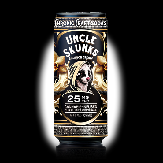 25 Mg D9 | Bourbon Cream | Uncle Skunks | 12oz | Chronic Craft Soda