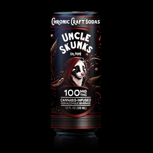 100mg | Dr. Pepé | Uncle Skunks | 12oz | Chronic Craft Soda