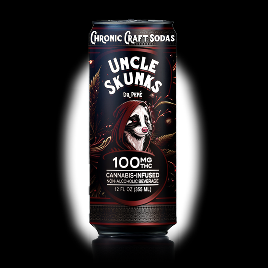 100mg | Dr. Pepé | Uncle Skunks | 12oz | Chronic Craft Soda