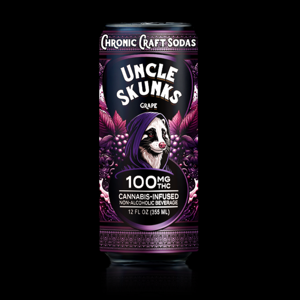 Grape | 100 mg | 12oz Chronic Craft Soda – Uncle Skunk