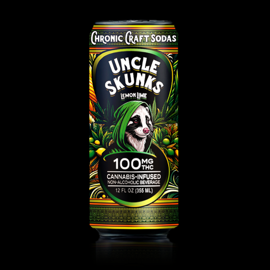 100mg | Lemon Lime | Uncle Skunks | 12oz | Chronic Craft Soda