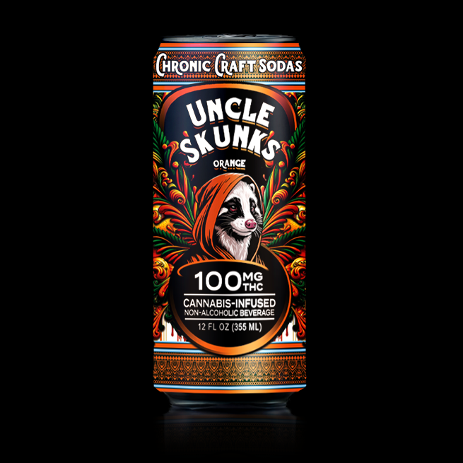 100 Mg D9 | Orange | Uncle Skunks | 12oz | Chronic Craft Soda