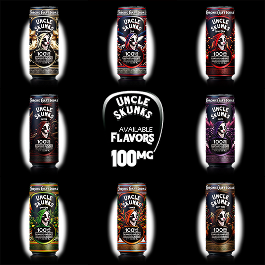 100mg | 12oz | All 8 Flavor Pack | Chronic Craft Sodas