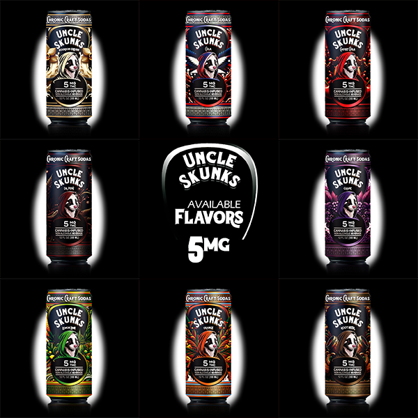 5mg | 12oz | All 8 Flavor Pack | Chronic Craft Sodas