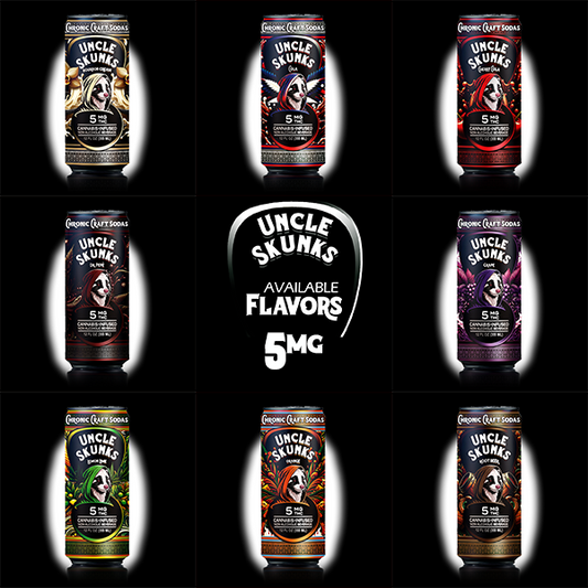 5mg | 12oz | All 8 Flavor Pack | Chronic Craft Sodas